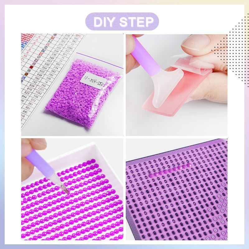 DIY Artificial Rhinestones Arts Painting Kit Without Frame, Ice Lion Pattern DIY Painting, Handmade Craft Art Decoration