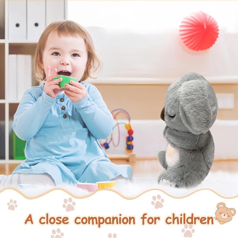 Breathing Relief Koala Bear Plush Toy Calming Otter Plush Toy Stuffed Animal Soother Koala Bear Anxiety Relief Koala Doll Breathing with Sensory Music Lights Rhythmic Breathing Motion