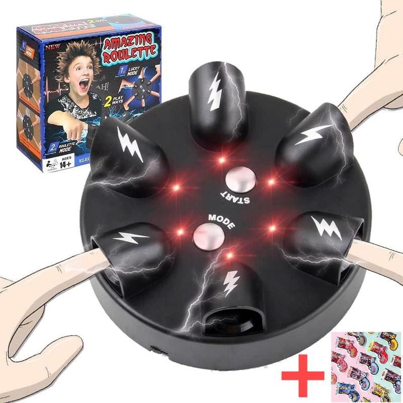 Shock Roulette Party Game, Electric Game of Chance, Interesting Party Game Toy, Finger Shock Game Party Favor Gift for 2-6 Palyers