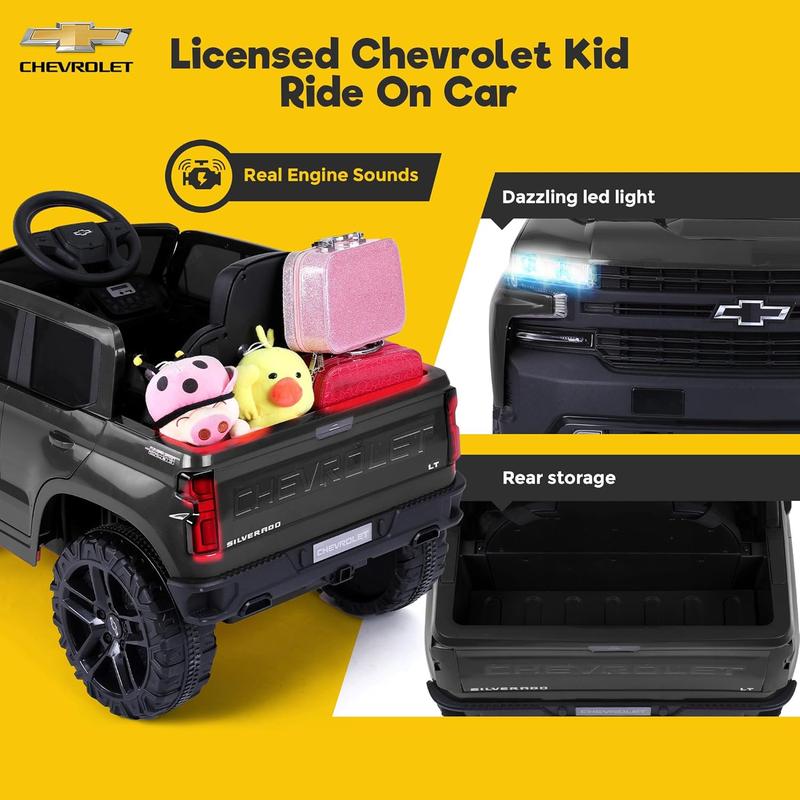 12v Kids Car, Kids Electric Car, Kids' Electric Vehicles, Kids Cars to Drive, LED Lights, Horn, Radio, USB AUX MP3, Ride on Toys, Electric Car for Kids, Black