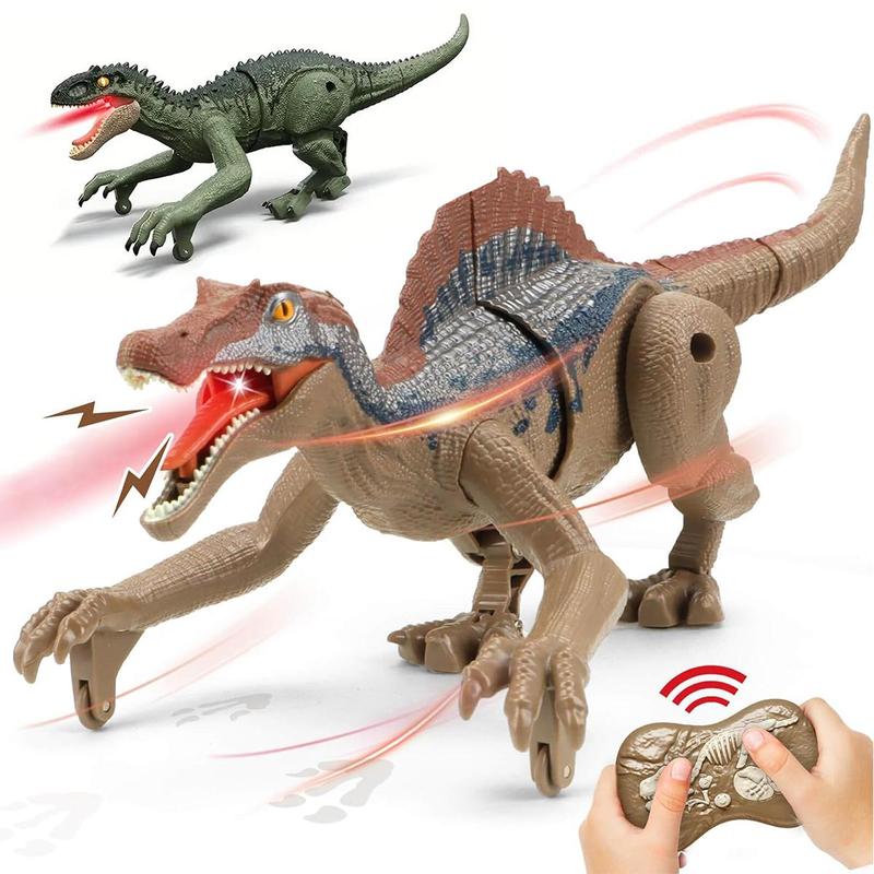 Remote Control Dinosaur Toy, 2.4G Five Way Simulation Electric Sound & Light Chicken Crown Dragon Model Gift