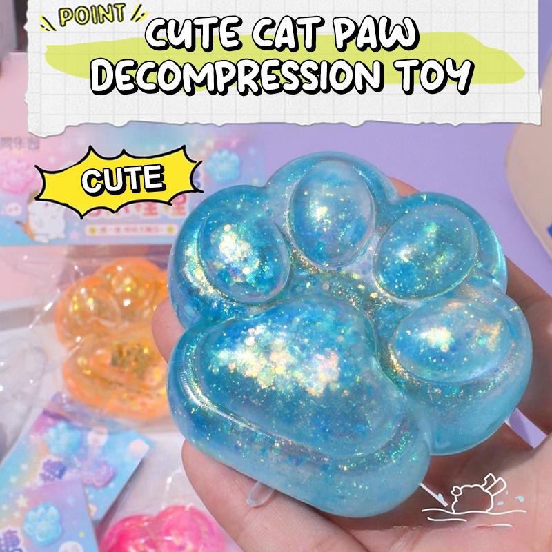 Cute Cartoon Cat Paw Squishy Toy Soft Mochi Squeeze Toy Slow Rebound Stress  Toys Stress Release Hand Relax Gifts