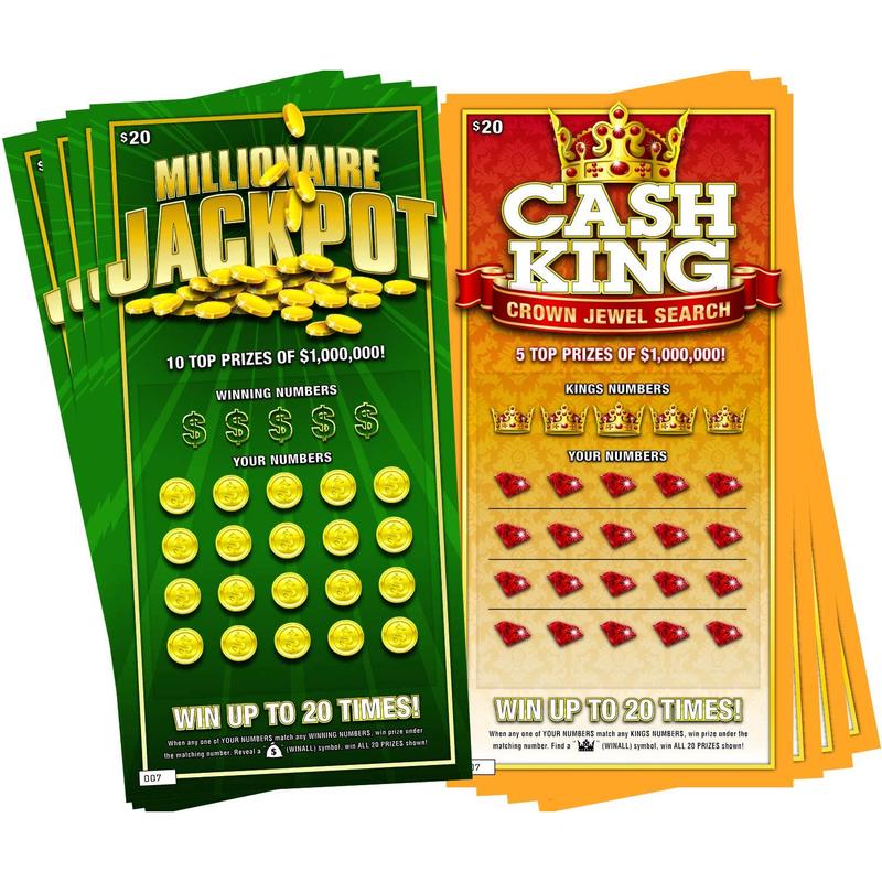 8PC (4 of each) Prank Lottery Tickets and Scratch Cards Look Real - $1 Million Winning Ticket Gag Set Laughing Smith