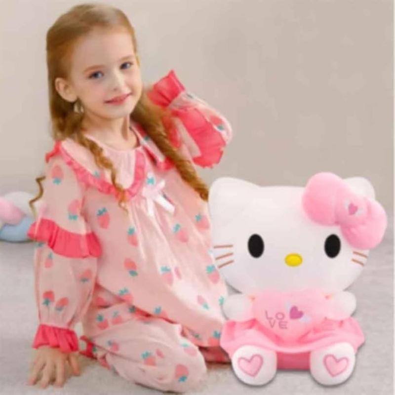 Pink Plush Cute Plush Toy, Soft Cat Plush Toy Pillow Birthdays Gift for Girls and Fans 25cm 9.8