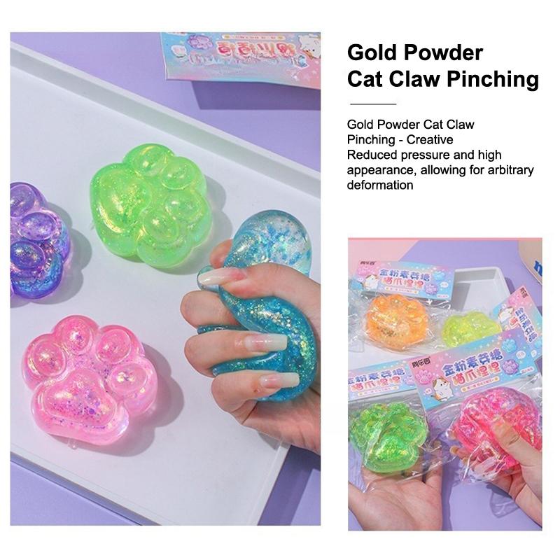 Cute Cartoon Cat Paw Squishy Toy Soft Mochi Squeeze Toy Slow Rebound Stress  Toys Stress Release Hand Relax Gifts