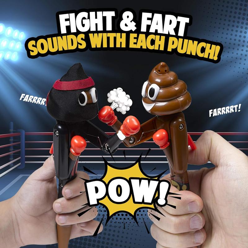 Poop Farting Pen with Punching Arms - Great Stocking Stuffers for Kids - Silly Gifts & Awesome Funny Gifts for Teens - Fun Boxer Gifts for Boys & Girls - Poop Pen That Farts