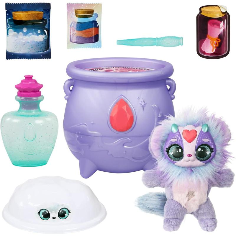 Magic Mixies Color Surprise Magic Cauldron. Reveal a Mixie Plushie from The Fizzing Cauldron and Discover 6 Magical Color Change Surprises - Styles May Vary - Non-Electronic Medium (Pack of 1)