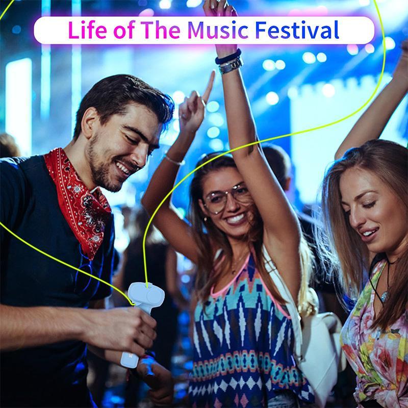 The luminous rope launcher toy, equipped with dual ultraviolet black lights  a safe and fun rope launcher, ideal for music festivals and rave parties