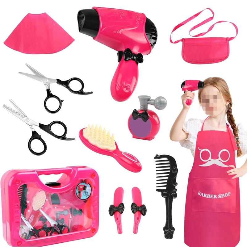 Girls Beauty Salon Set Pretend Play, Hair Cutting Kit Hairdresser Toys, Kids Toys Doll Accessories, Toys for Girls Christmas Birthday Gifts