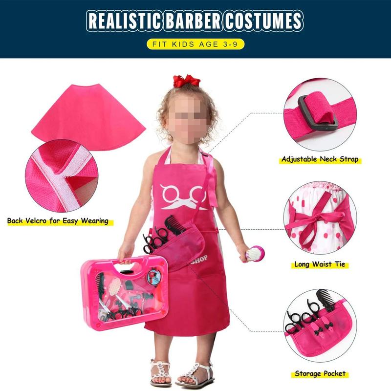 Girls Beauty Salon Set Pretend Play, Hair Cutting Kit Hairdresser Toys, Kids Toys Doll Accessories, Toys for Girls Christmas Birthday Gifts