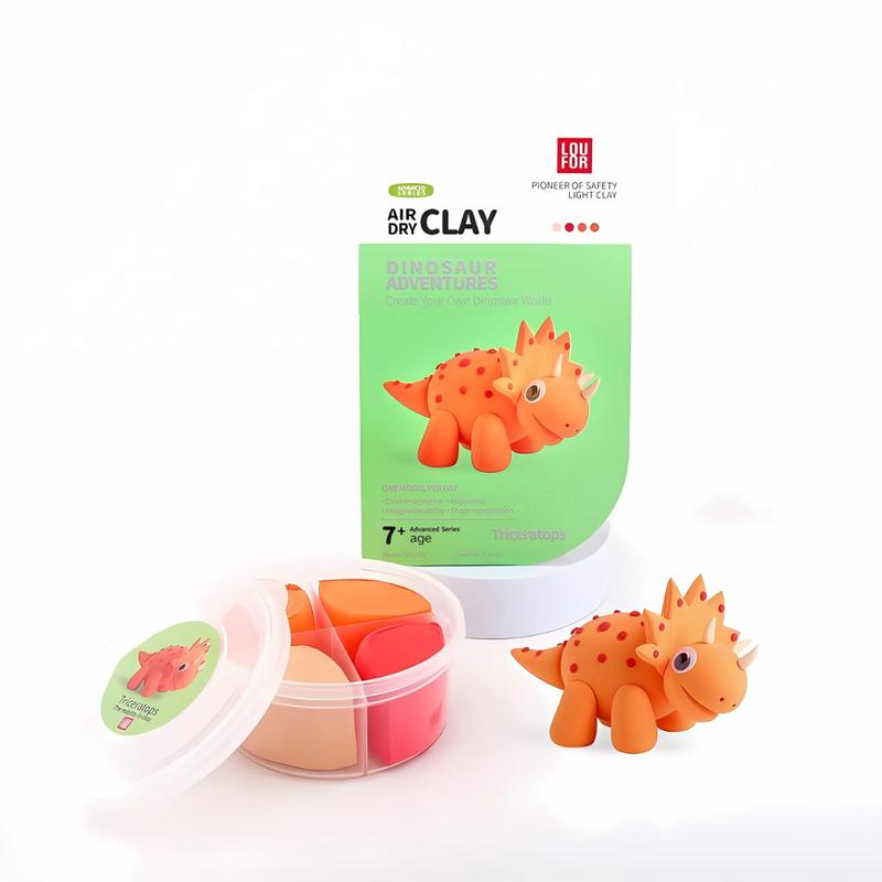 LOUFOR Air Dry Clay Kit - Create Adorable DIY Projects with Safe, Non-Toxic, Child-Friendly Clay, Perfect Gift Set with 12 Cute Projects and 4 Tools