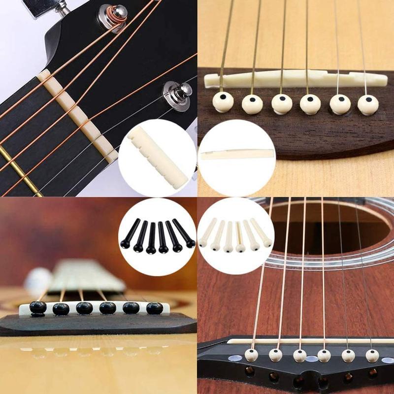 66PCS Guitar Accessories Kit, Acoustic Guitar Changing Tool, Including Acoustic Strings