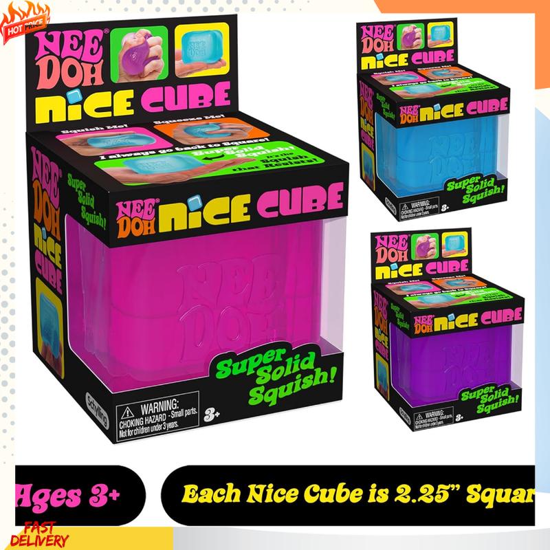 Schylling NeeDoh Nice Cube - Sensory Squeeze Toy with Super Solid Squish - 2.25