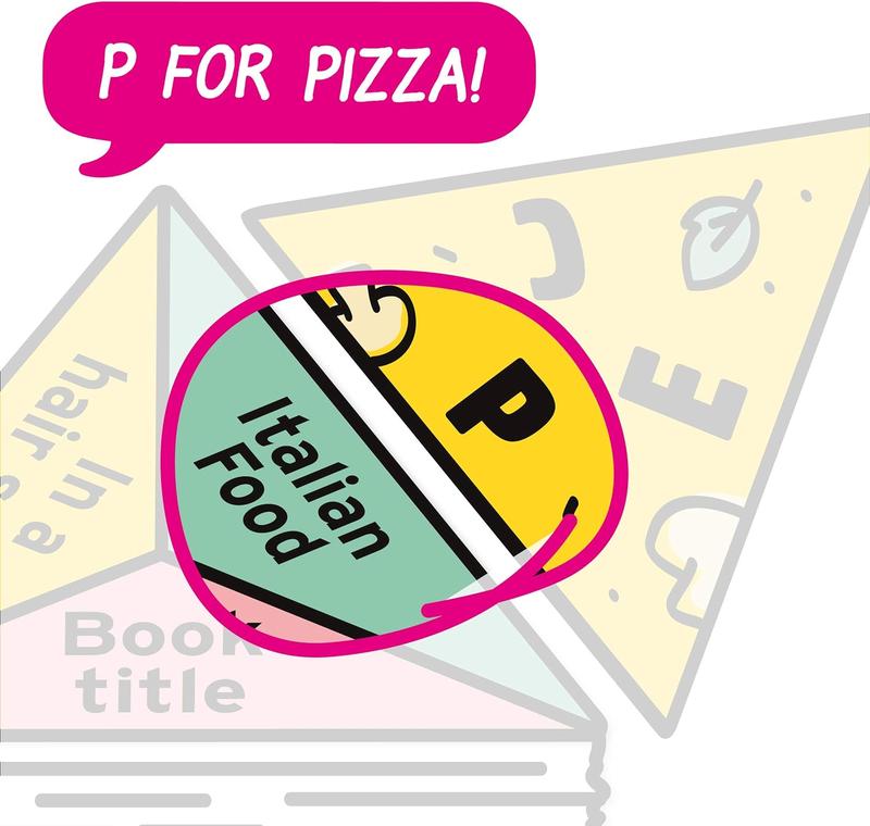 P for Pizza Board Game: Build a Giant Pizza Slice Before Anyone Else Family Word Travel Game Great for Adults and Kids