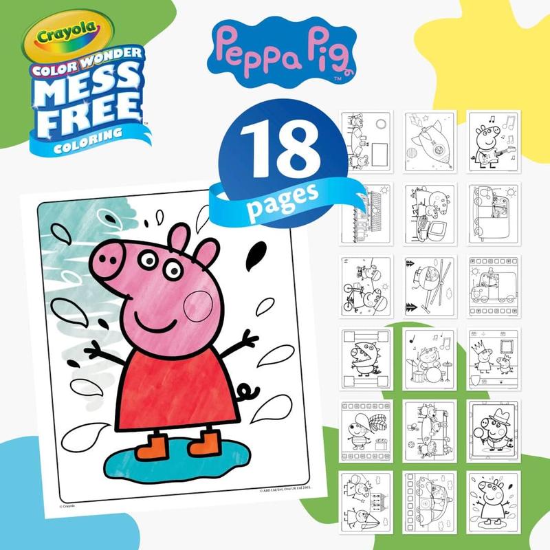 Peppa Pig Color Wonder, Mess Free Coloring Activity Set, Toddler Drawing & Coloring Kit, Peppa Pig Toy, Gift for Kids