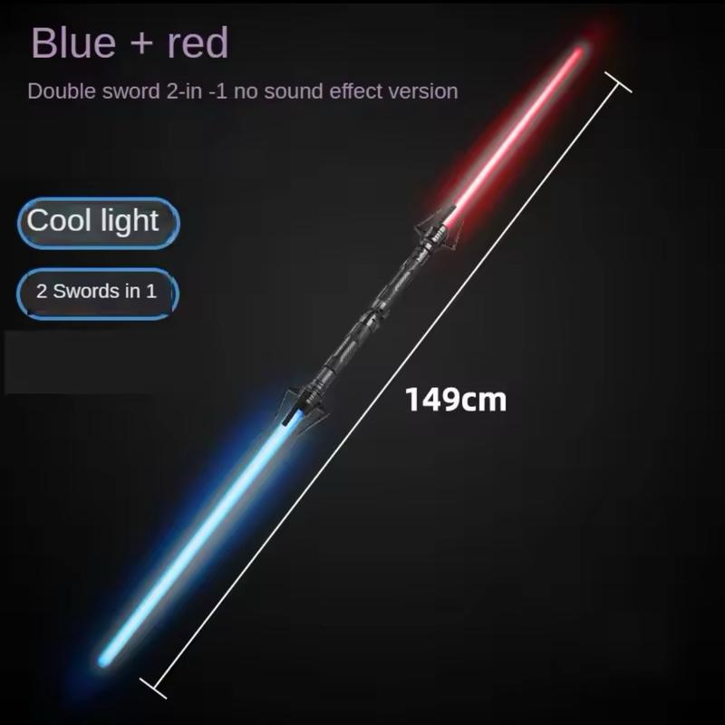 SaberGlow Dual Set - Two Crossguard Lightsabers (Red & Blue) for Epic Duels & Perfect Toy - Perfect for Star Wars Fans