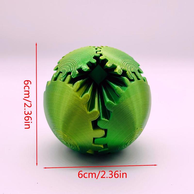 3D Gear Ball, 1 Count Creative Gear Design Stress Relief Ball, Unique Home & Office Decoration for Desktop Car School Decor