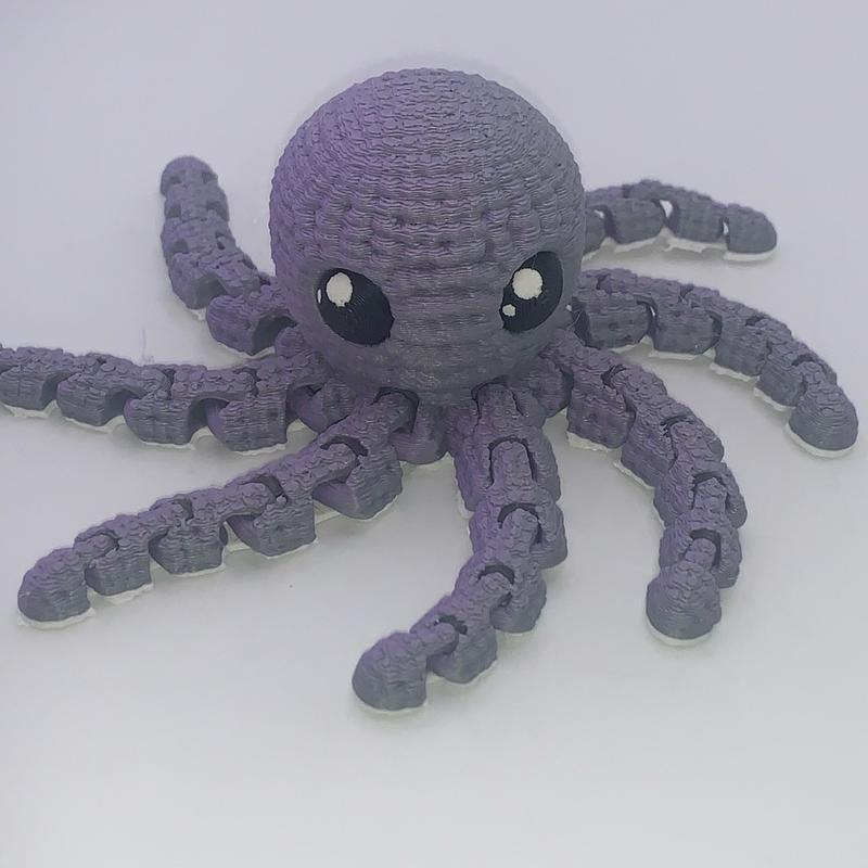 3D Printed Crochet Octopus- Random Color.  Articulating legs hand fidget animal figurine stress relief