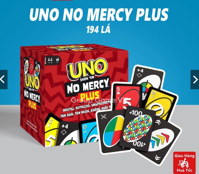 UNO NO MERCY PLUS: UNO version 196 194 card game upgrade for family, UNO +100 Challenging Rules, Premium version new update 2024.