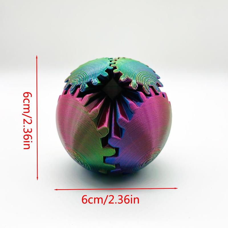 3D Gear Ball, 1 Count Creative Gear Design Stress Relief Ball, Unique Home & Office Decoration for Desktop Car School Decor