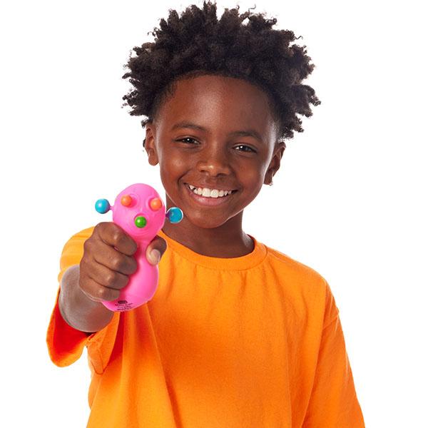 Schylling NeeDoh Panic Pete - Air-Filled Fidget Toy for Stress Relief - Squeeze to Watch Eyes, Nose & Ears Pop - One color shipped at random