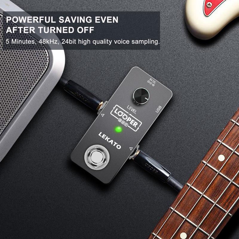 LEKATO Electric Guitar Effect Pedal Looper Guitar Bass Pedal 5 Min Unlimited Overdubs Loop Pedal For Music Lover Friend Girl Boy Birthday Valentine's Day Gift