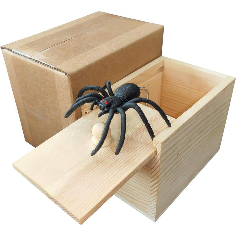 Fun Spider Money Surprise Box,Rubber Spider Prank Box,Handcrafted Spider in a Box Prank