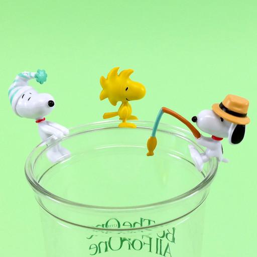 Peanuts Snoopy Cup Deco stand Figure Charm Figure Random pack - Snoopy on the Cup! Randomly Get Figure, snoopy cup toy, table deco, Tableware, Gift