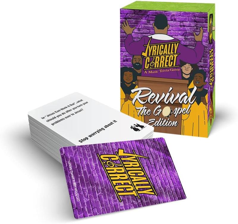 Lyrically Correct Music Trivia Card Game | Multi-Generational Family Gatherings, Adult Game Night and Fun Trivia (The Revival Gospel)