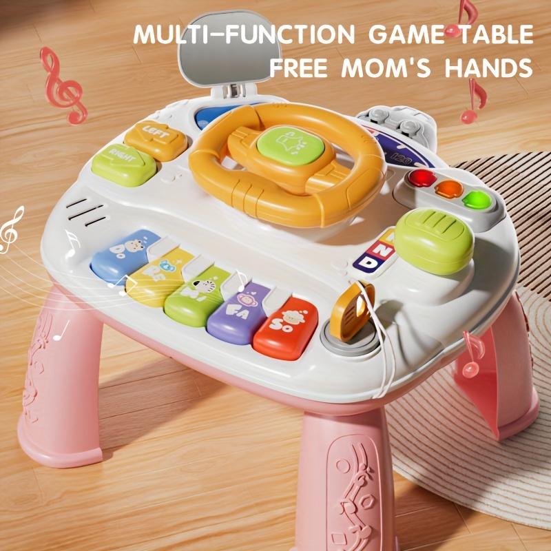 Car Steering Wheel Toy Music Educational Learning Activity Table Center Toy for  Kids 1 2 3 Years Old Boys Girls Gift