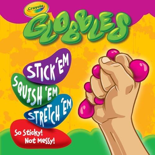 HOT!!! HOT!!! (Relaxing toy for adults) Crayola Globbles Fidget Toy (6ct) Sticky Fidget Balls, Squish Gift, Sensory Toys, Stress Toy- black