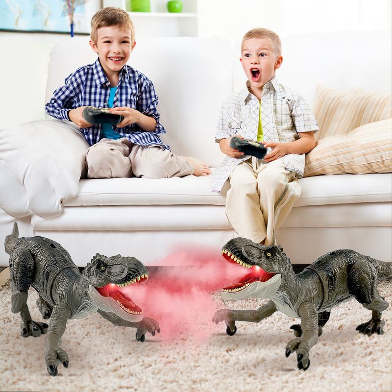 Remote Control Dinosaur Toys for Boys  girls Realistic T-Rex RC Walking Dino with Roaring, Spray, Light, Touch Sensing  with Three Type