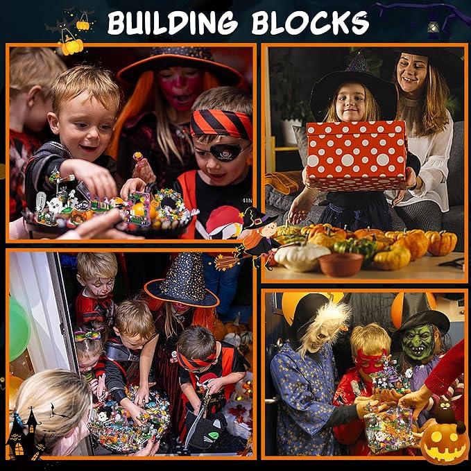 Magic Train Building Blocks Set - Witch's Haunted House - 6 in 1 Building Blocks Playset - DIY Collectible Miniature - For Ages 10+