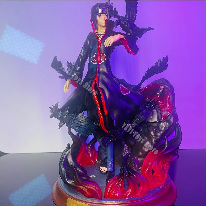 Naruto Anime Figure Uchiha Itachi Pvc Action Figure Toy Naruto Shippuden Uchiha Itachi And Crow Collection Model Toy 25cm