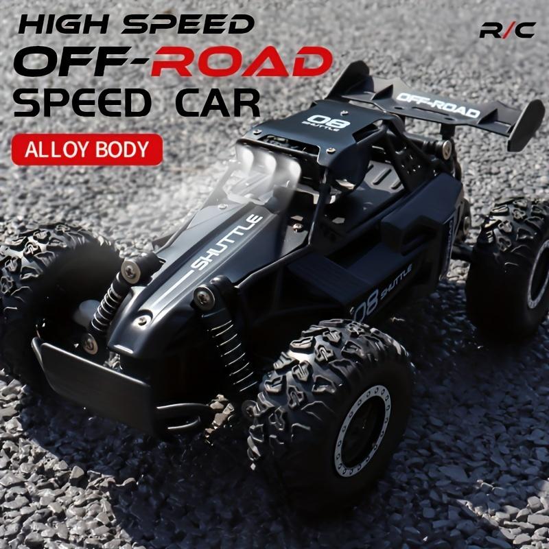 2.4G dual battery alloy remote control car1:16, high speed up to 20 km h remote control car, all-terrain off-road electric toy car