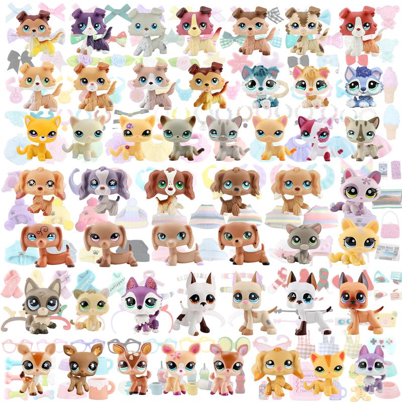 Random 5PC Figure Pets and Random 10PC Accessories for LPS Collection