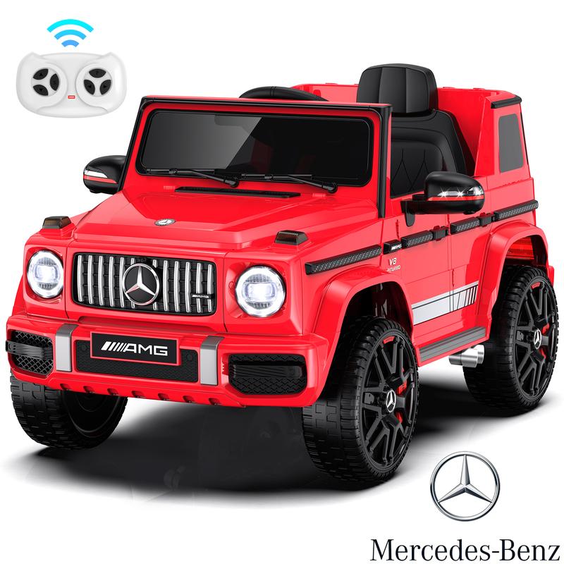 ANPABO 12V Mercedes-Benz G63 Licensed Powered Ride on Toy Car w  Remote Control, Voice Prompt for Low Battery, Gift for Kids