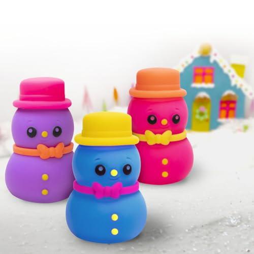 Schylling NeeDoh Squishmas Groovy Glowman - Christmas Fidget Toy - Satisfying Snow-Like Crunch in Assorted Colors - Ages 3 to Adult (Pack of 1)