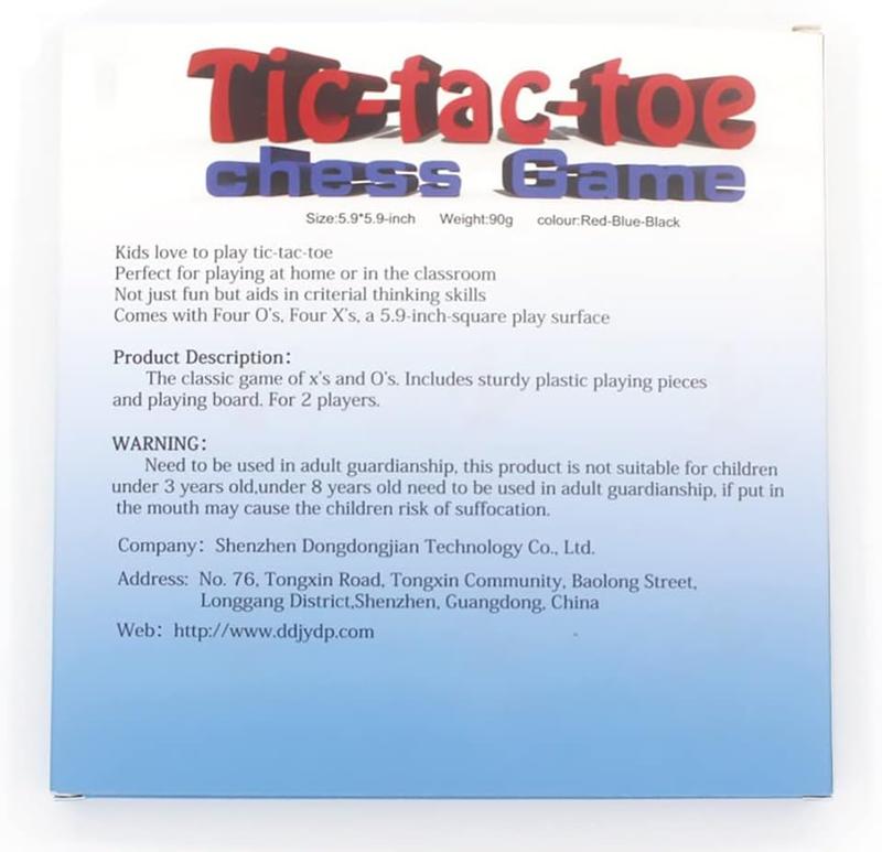 Tic Tac Toe Board Game,Tic Tac Toe Family Game, Classic Board Game, Classical Family Board Game,Children's Tic Tac Toe Game, Plastic tic tac Toe Game, Board Size 15 X 15 cm