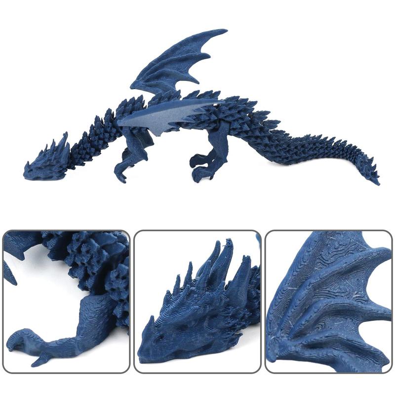 3D Printed Dragon Toy, 1 Count Flexible Dragon Toy, Stress Relief Toy, Creative Decoration, Collection Craft, Home Office Novelty Toy