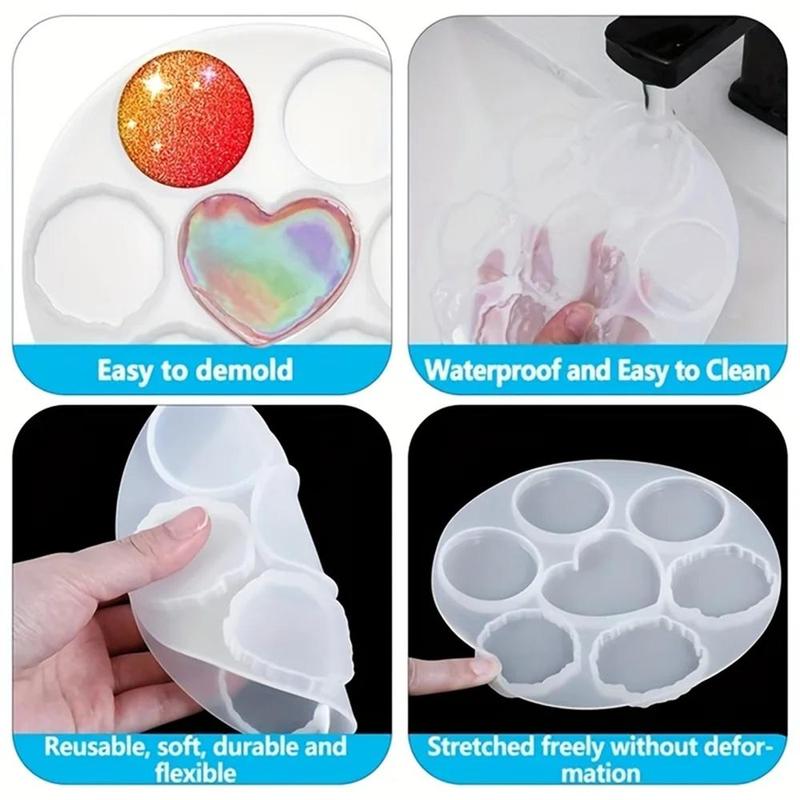 Silicone Phone Grip Epoxy Resin Casting Kit, Mix Shapes Silicone Molds with 10 Stand Bases, DIY Holder Socket Art Craft for Jewelry, Keychain, Pendant