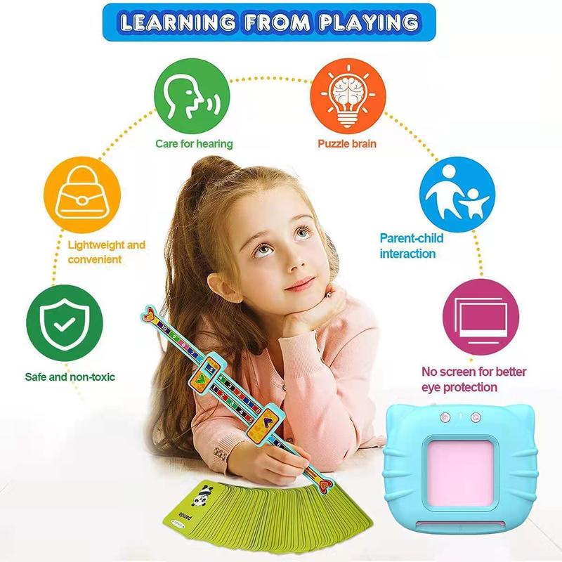 2024 New Audio Reading English Learning Machine Children's Puzzle Enlightenment Early Education Smart Card Machine