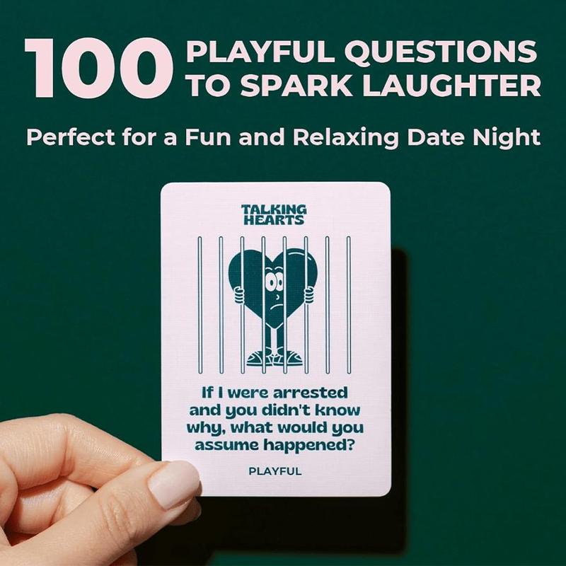 Couple's Conversation Starter Card, 1 Box Fun & Engaging Questions Card, Ideal for Date Nights, Travel Adventure Game, Party Gifts