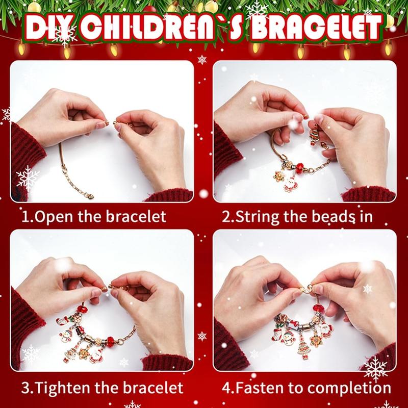 [Maly Home] Christmas Advent Calendar 2024 - 24 Days Countdown with DIY Charm Bracelets Kit & 22 Beads