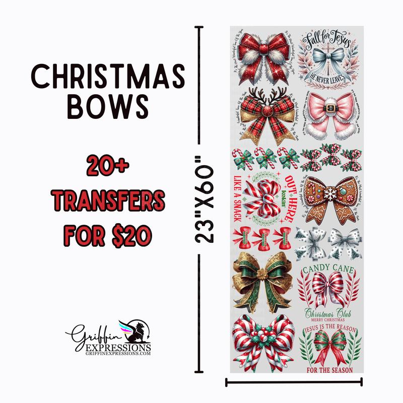 Christmas Bows | DTF Heat Transfers DTF transfer