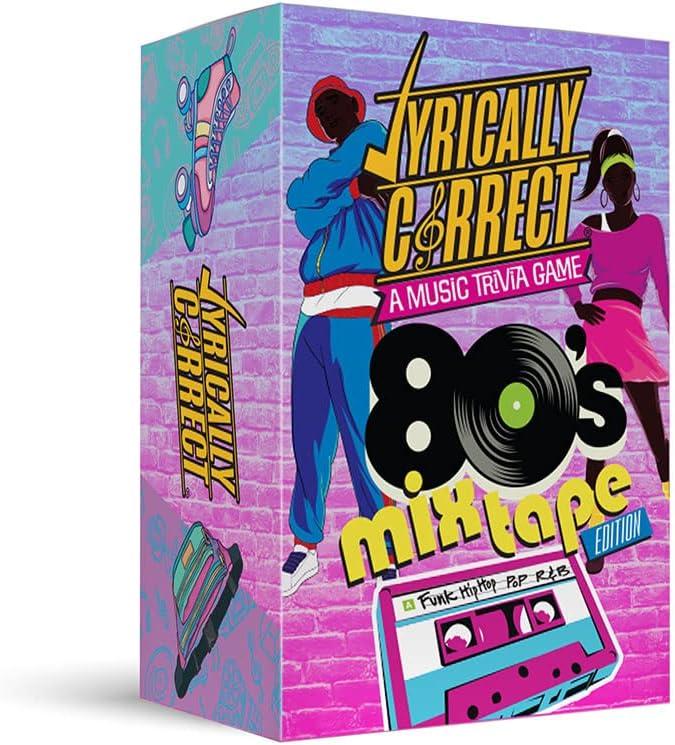 Lyrically Correct Music Trivia Card Game | Multi-Generational Family Gatherings, Adult Game Night and Fun Trivia (80's Mixtape Hip Hop, R&B, Funk and Pop)