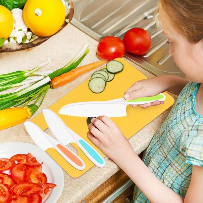 Child's Cooking Set Toy, Fruit & Vegetable Cutter Set, 13-19pcs set Safe Design Plastic Knife & Peeler & Cutter & Cutting Board, Household Kitchen Gadgets, Kitchen Accessories, Summer Gift, Safe Culinary Tools for kids 3-12, FosterSkills & Fun