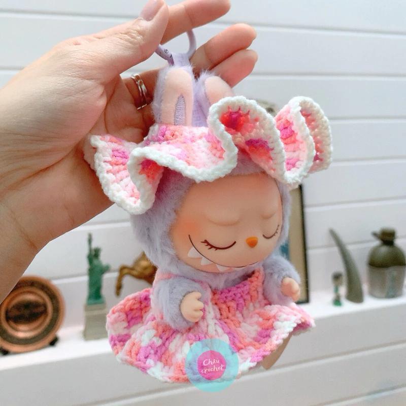 Handmade Wool Outfit Set for Labubu V1, V2 – Cute and Stylish - Doll Accessories - Bag Charm