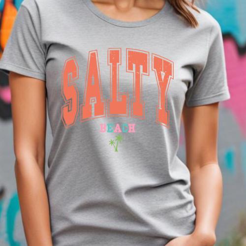 Salty Beach DTF Image For T Shirts Ready To Press