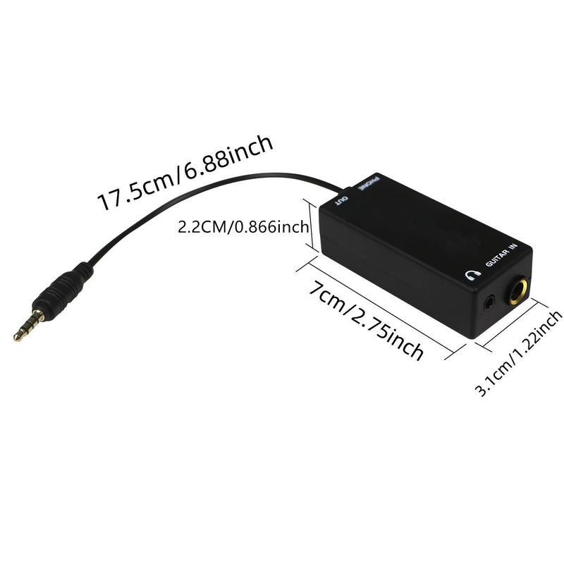 Guitar Effect Pedal Converter Cable, Instrument Connection Converter for Smart Phone and Tablet, Music Accessories for Kids and Adults